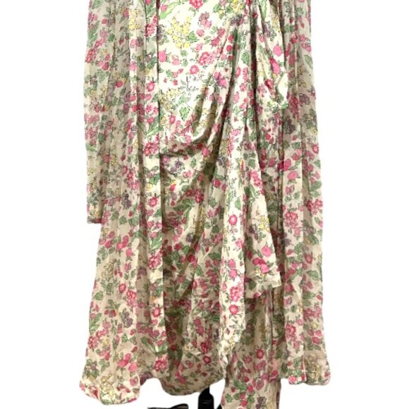 Paulmi & Harsh Draper Skirt Crop Kimono 3 Peice Set Large - Picture 3 of 6